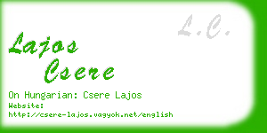 lajos csere business card